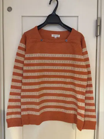 새상품 심플 라이프 레나운 보더 레이스 니트 스웨터 M