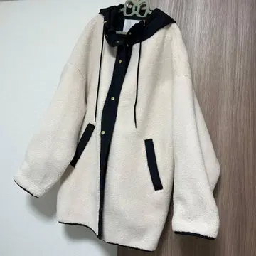 RIVE DROITE 플리스 자켓 아이보리/블랙