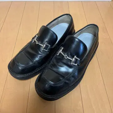 [ 다케오 키쿠치 ] 비트 로퍼 드레스 가죽 25.5 블랙