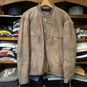 80s 싱글 가죽 자켓