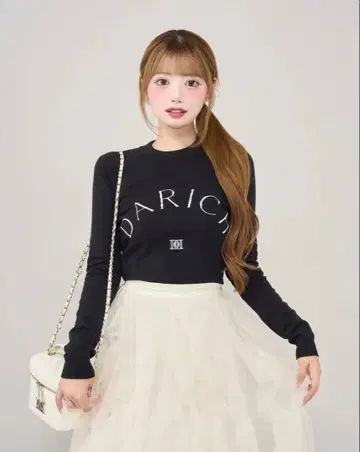 DARICH 로고 니트탑 블랙