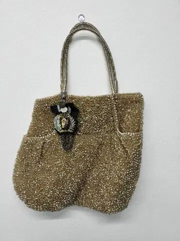 골드 비즈 토트백