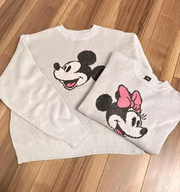 미키 미니 긴팔 니트 스웨터