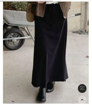 제니브 밴딩 롱 스커트 (블랙)