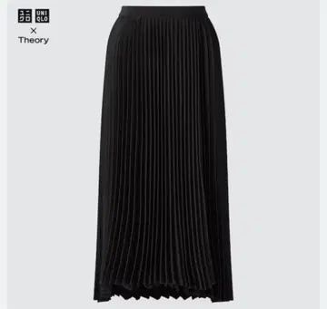 새상품급 UNIQLO x Theory 플리츠 스커트 스커트 블랙 M