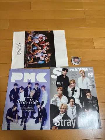Stray Kids 잡지 세트 & 캔뱃지