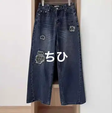 aeae 패치 데님 팬츠