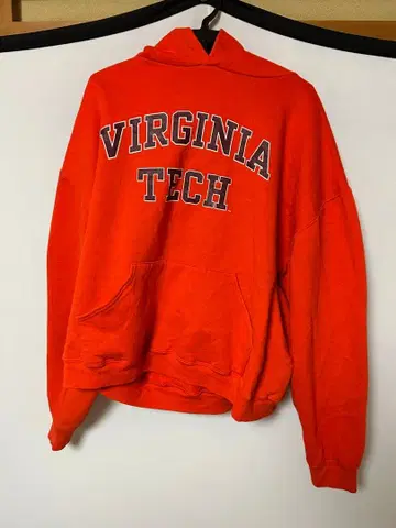 Virginia Tech 후드티 L 사이즈 오렌지