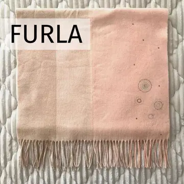 새상품급 FURLA 훌라 큐빅 비즈 장식 울 머플러 숄