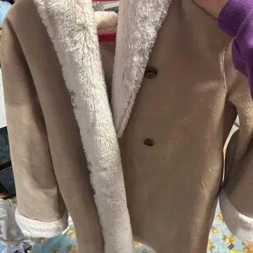 INGNI 플리스풍 후드 부착 롱 코트