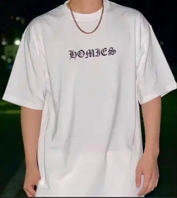 HOMIES 오버 사이즈 T셔츠 화이트