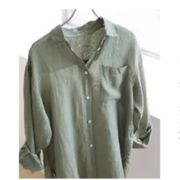 Spick and Span 올리브 그린 셔츠