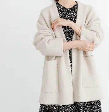 [ URBAN RESEARCH ] FLUFFY 더블 페이스 가운 가디건