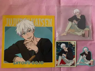 주술회전 세가 럭키 쿠지 아크릴 스탠드 스티커 세트 고죠 사토루