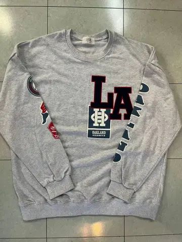 VISION NOISIA 트레이닝복 맨투맨 그레이 로스앤젤레스