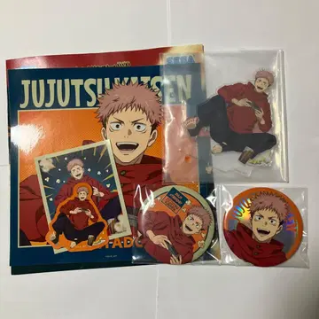 주술회전 세가 럭키 쿠지 아크릴 스탠드 캔뱃지 스티커 이타도리 유지