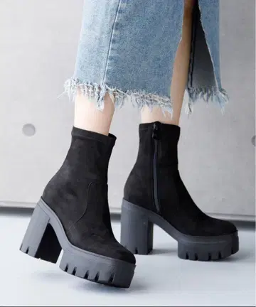 통굽 벌키 스트레치 부츠