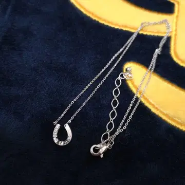 실버 다이아몬드풍 목걸이 말발굽