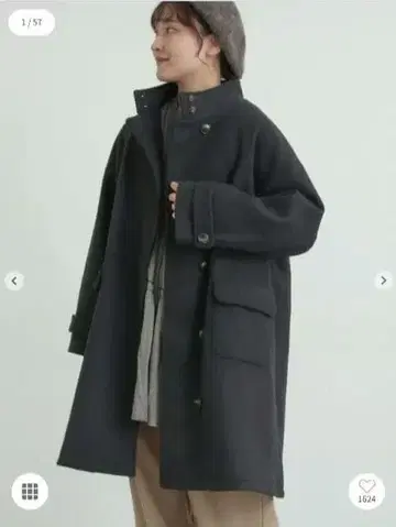 울라이크 스탠드넥 코트 사만사 모스모스