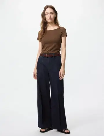 유니클로 S 와이드 트라우저 청바지 보정 있음