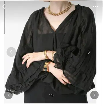 Deuxieme classe feminine 시어 셔츠 블라우스 블랙