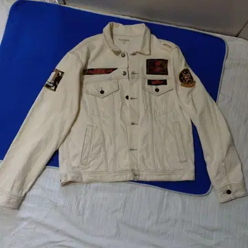 AVIREX 화이트 데님 자켓 TYPE BLUE