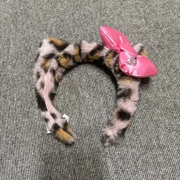 USJ 키티 머리띠 표범 무늬