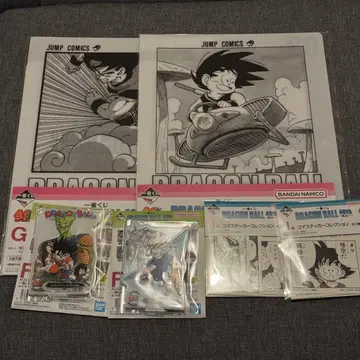 드래곤볼 제일복권 묶음 판매 아크릴 스탠드 클리어 파일 스티커