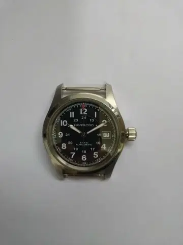 해밀턴 카키 자동 시계 블랙 다이얼 H704450