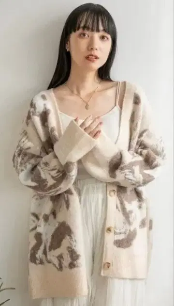 [ LOWRYS FARM ] 기모우가라 가디건