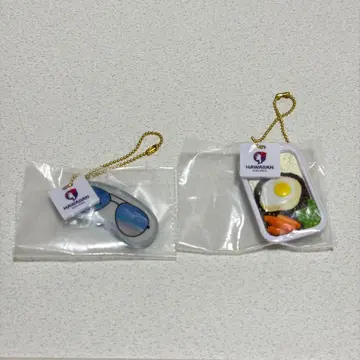 하와이안 항공 미니어처 컬렉션 안대 로코모코 기내식 키홀더