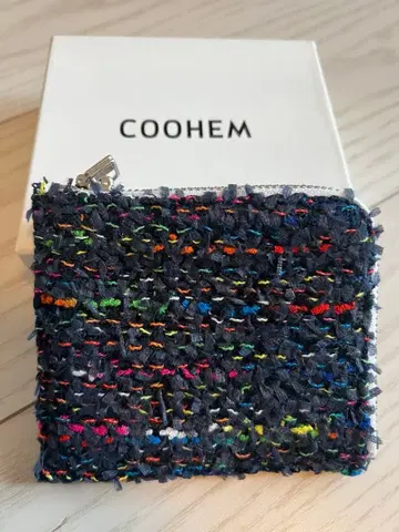 COOHEM 네이비 멀티 컬러 코인 케이스