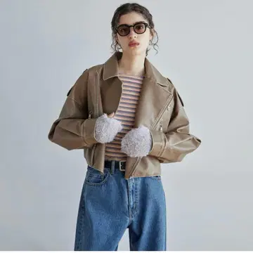 Searoomlynn 빈티지 ECO 가죽 쇼트 라이더스