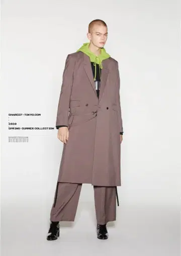 SHAREEF 샤리프 폴리에스테르 2턱 슬랙스