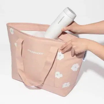 스타벅스 꽃무늬 보냉백