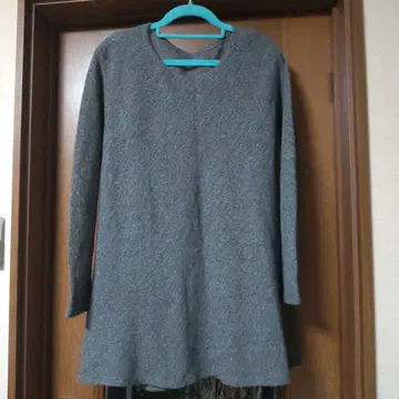 [하자 있음] 요건 레일 트위드 튜닉 그레이 가슴 너비 약 56 바바구리