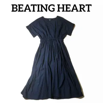 비팅 하트 블랙 롱 원피스