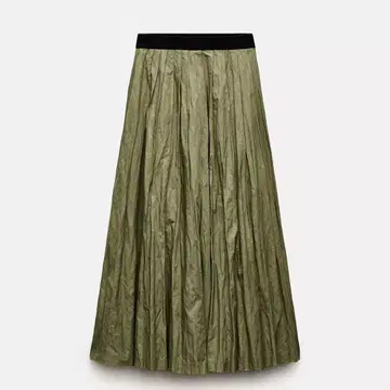 롱 스커트 올리브 그린 ZARA Size L