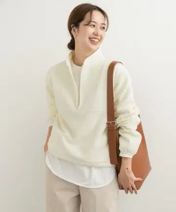 [ UR TECH ] 피케 플리스 하프 지퍼 풀오버