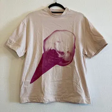 JIL SANDER 아이스크림 T셔츠 핑크 베이지