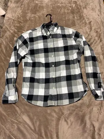 BEAMS 체크 무늬 긴팔 셔츠 L 사이즈