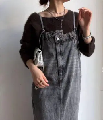 doudou 그레이 데님 살로펫