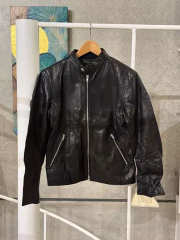 BEAUTY&YOUTH 천연 가죽 가죽 자켓 블랙 M