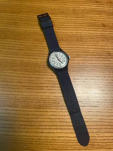TIMEX 네이비 나일론 스트랩 아날로그 시계