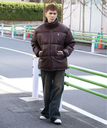 [ U.S. POLO ASSN. ] 인조 가죽 다운