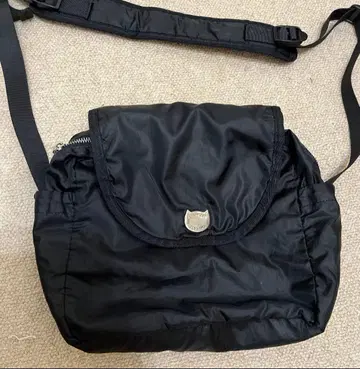 츠모리치사토 나일론 숄더백 블랙