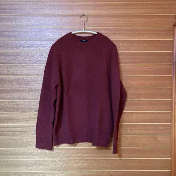 YLEVE 버건디 긴팔 니트 스웨터