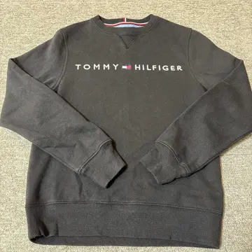 TOMMY HILFIGER 블랙 맨투맨 XS 여성용 속기모 겨울