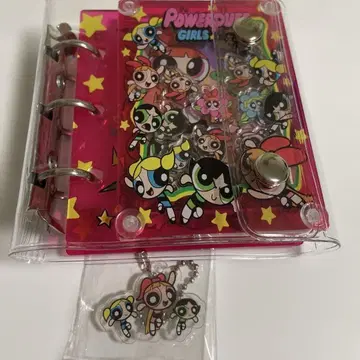 파워퍼프 바인더 찰랑찰랑 노트 씰북 클리어 포켓 부착