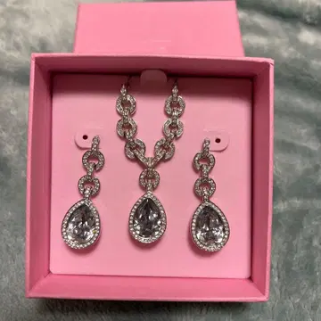 스와로브스키 귀걸이 목걸이 세트